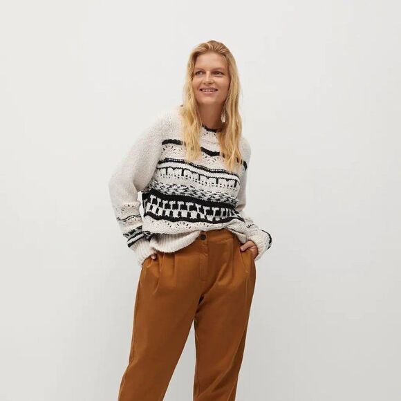 Mango Open Knit Sweater New - Picture 3 of 4